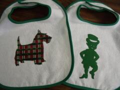 Bib ideas for St. Pat's sewn by Carol Murphy Sept. 2009